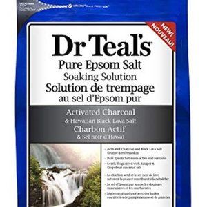 Dr. Teal's Pure Epsom Salt Soaking Solution Activated Charcoal Black Lava Salt